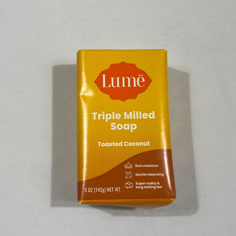 Lume Triple Milled Soap 5 oz Toasted Coconut Bar Soap New